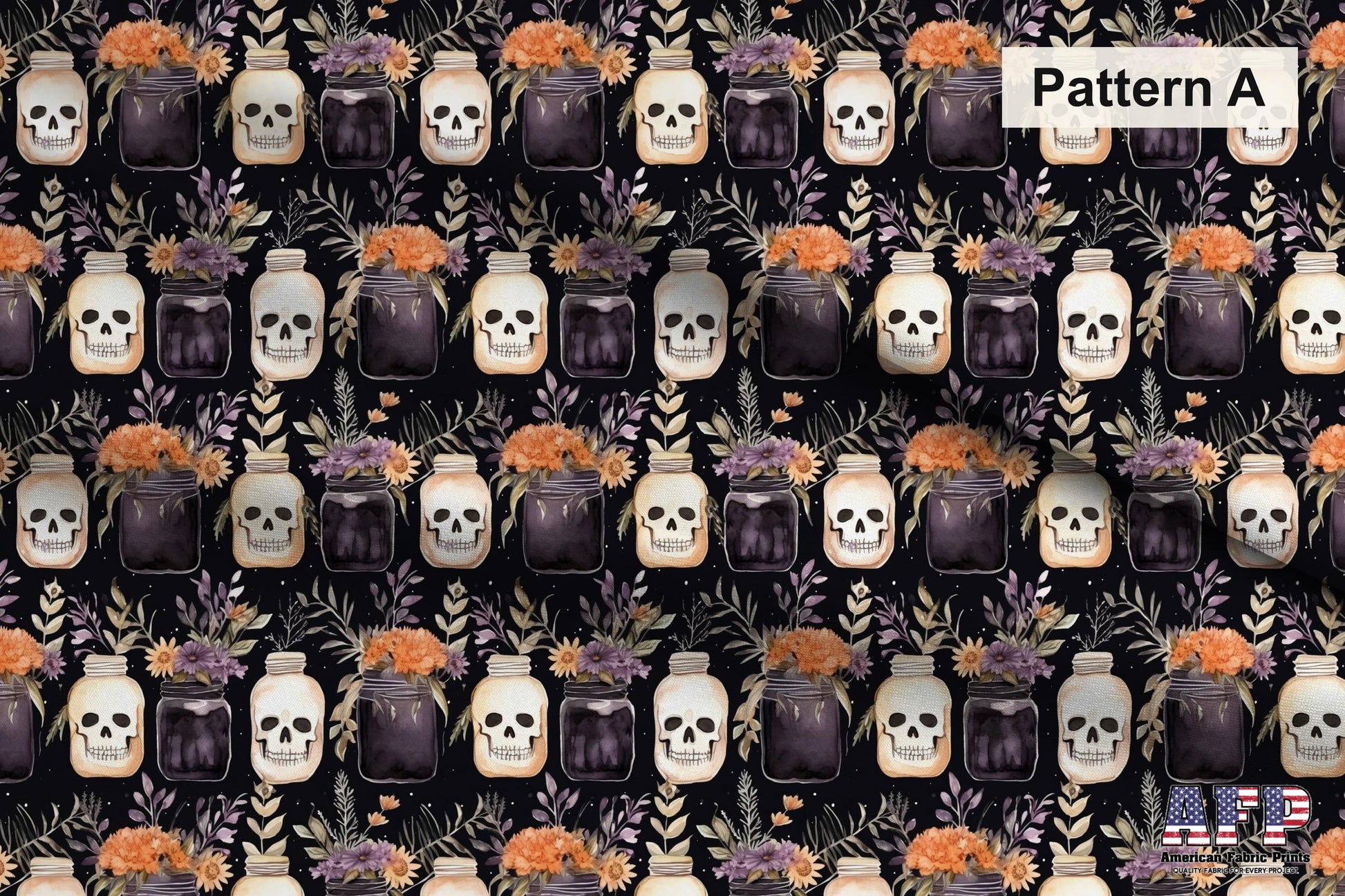 Boho Halloween Fabric Set. Choose Your Spooky Fabrics. Pattern A Shown. Shop now at American Fabric Prints.