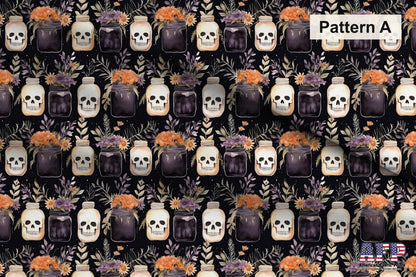 Boho Halloween Fabric Set. Choose Your Spooky Fabrics. Pattern A Shown. Shop now at American Fabric Prints.