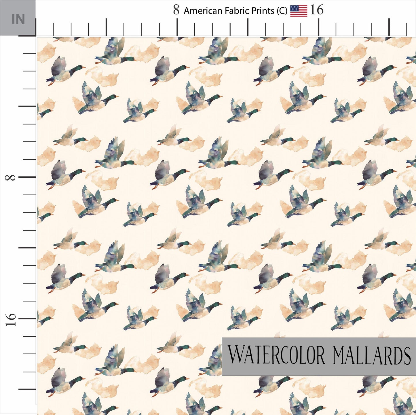 Hunting Quilt Patterns | Mallard Quilt | Deer Plaid | Ducks in Flight | Nursery Fabric | Made in USA | American Fabric Prints | Watercolor