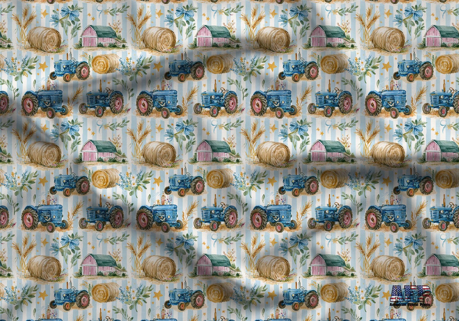 Preppy Farmyard Fabric - Shop now at American Fabric Prints