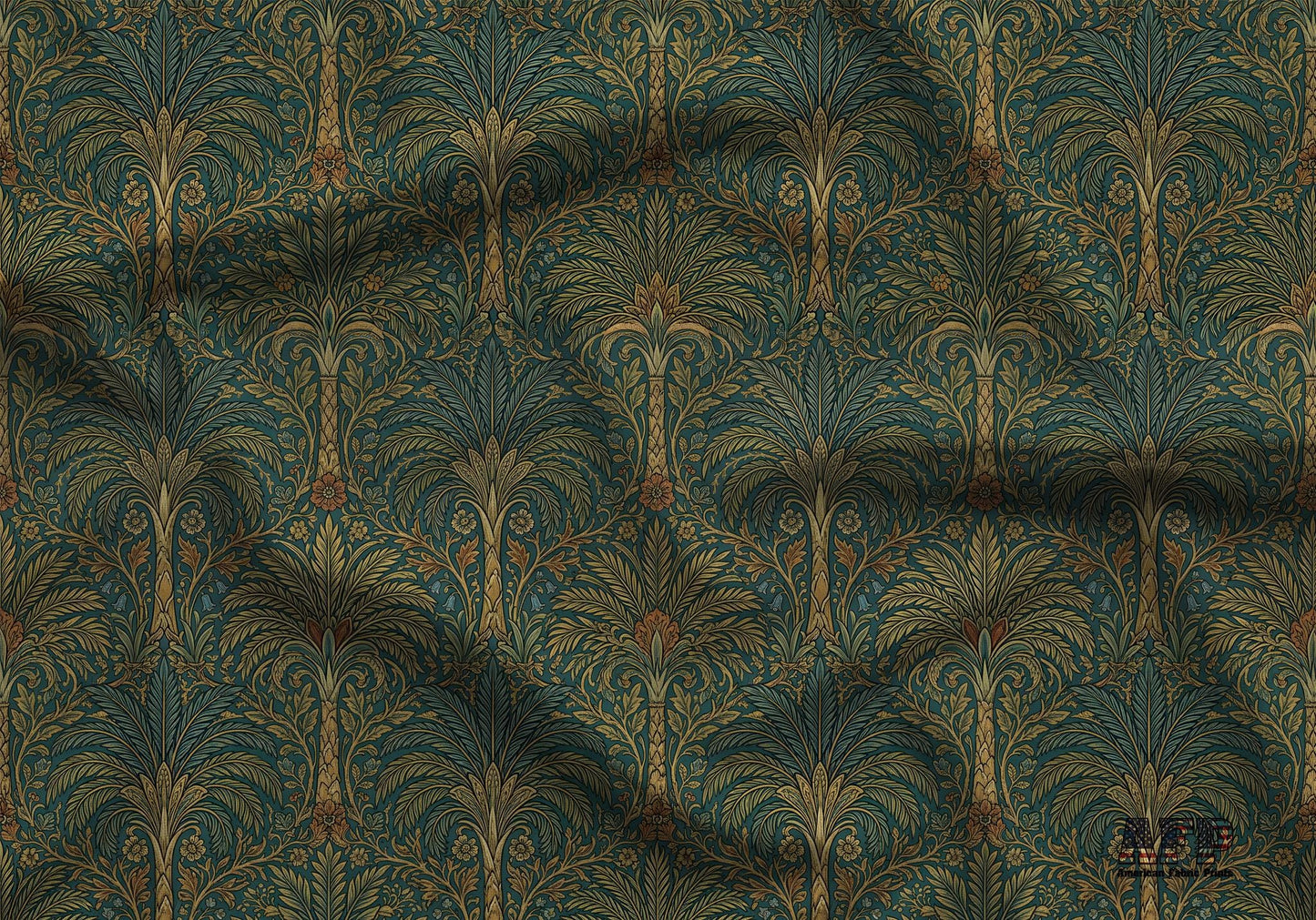 Victorian Palm Trees Fabric - Shop now at American Fabric Prints