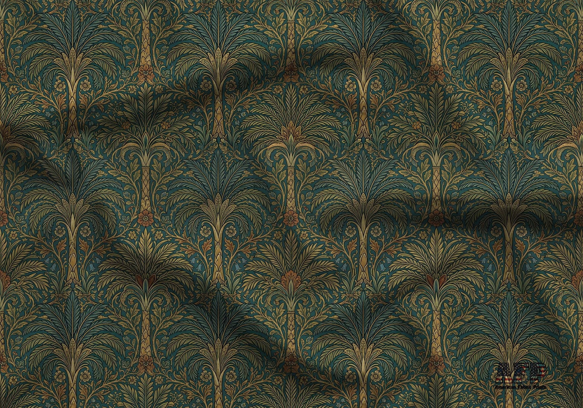 Victorian Palm Trees Fabric - Shop now at American Fabric Prints