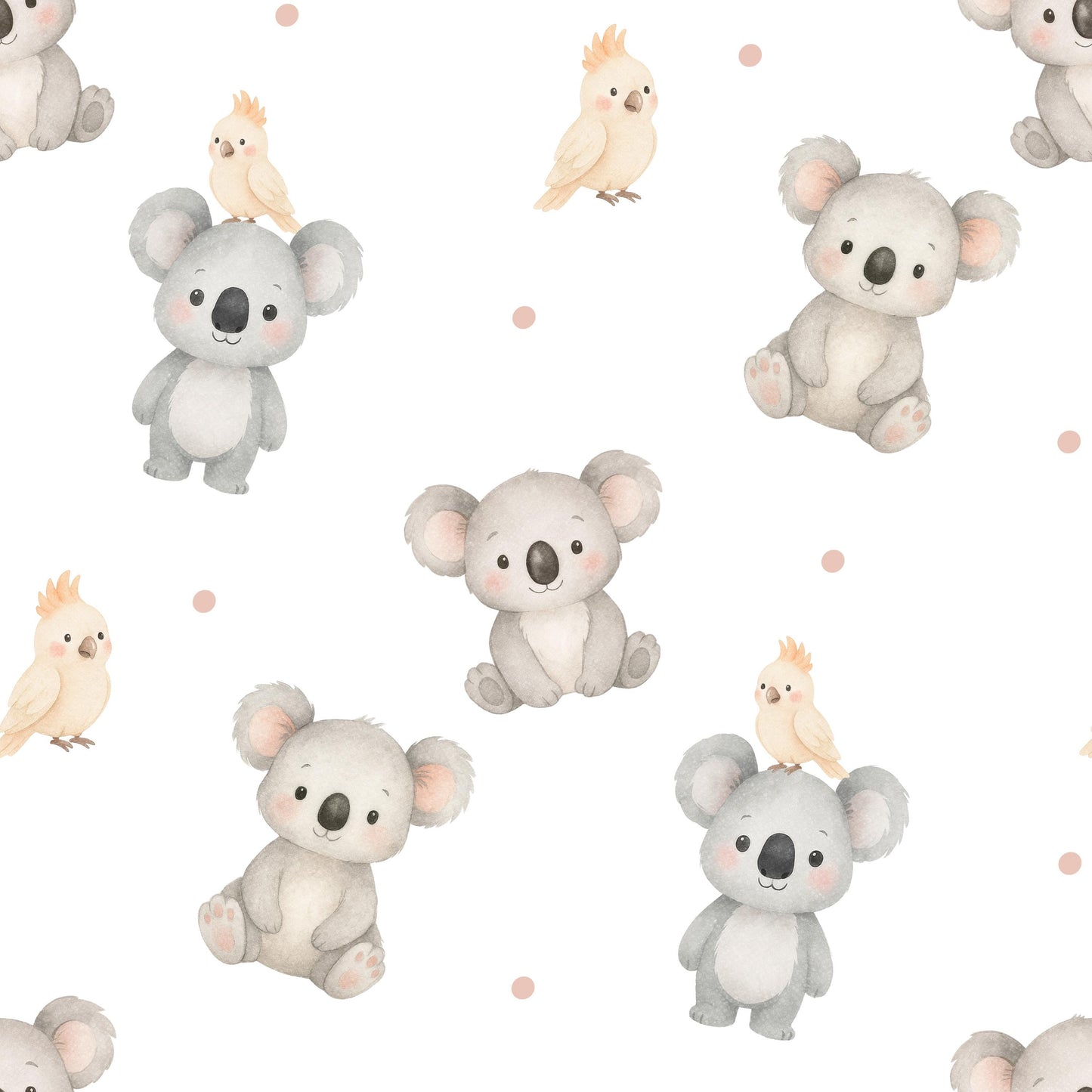 Koalas and Parrots Fabric - Shop now at American Fabric Prints