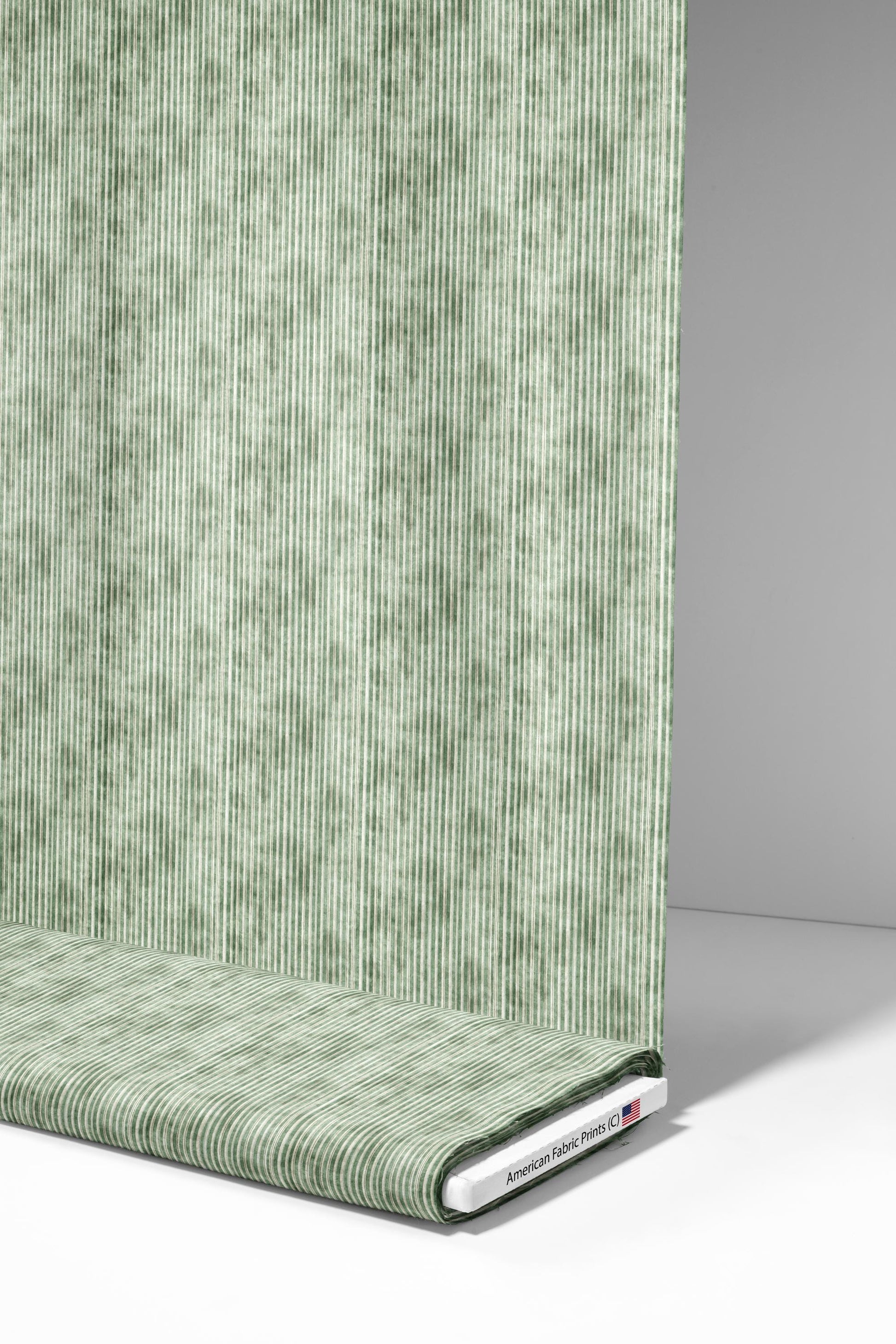 Green Grunge Ticking Fabric - Shop now at American Fabric Prints