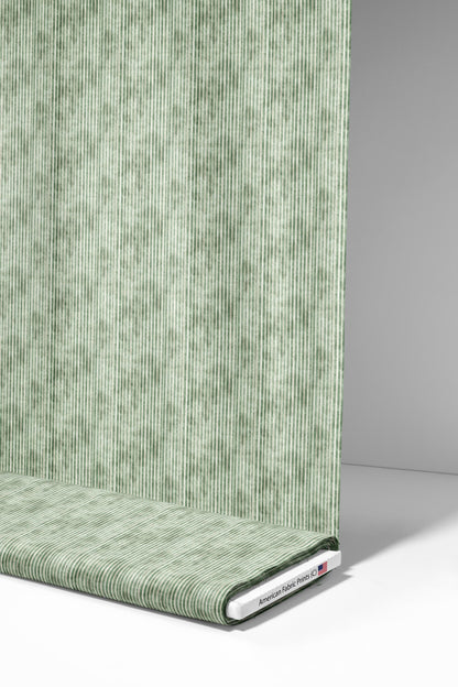 Green Grunge Ticking Fabric - Shop now at American Fabric Prints