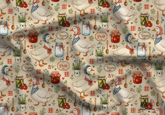 Vintage Country Goose Kitchen Fabric - Shop now at American Fabric Prints