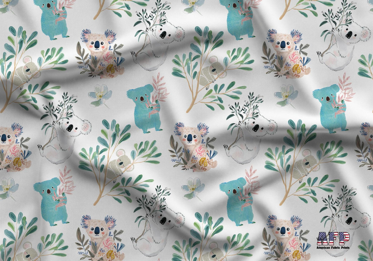 Colorful Koala Fabric - Shop now at American Fabric Prints