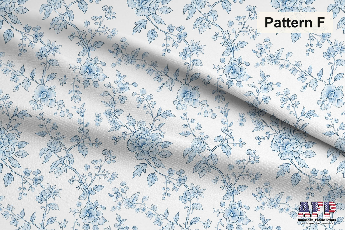 Blue Chinoiserie Toile De Jouy 3 Fabric Bundle Set - Shop now at American Fabric Prints