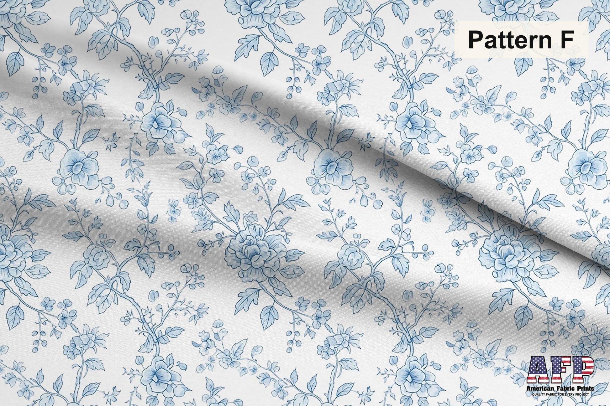 Blue Chinoiserie Toile De Jouy 3 Fabric Bundle Set - Shop now at American Fabric Prints