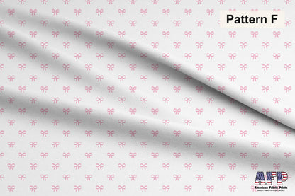 Baby Pink 2 Fabric Collection. Choose Your Patterns or select them all for a coodinated set. Pattern F Shown. Shop now at American Fabric Prints.