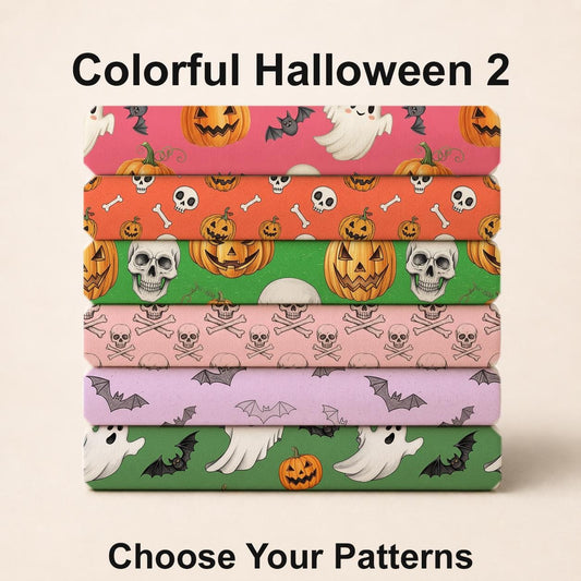 Colorful Halloween 2 Fabric Bundle Set - Shop now at American Fabric Prints
