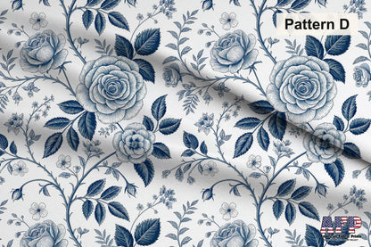 Blue Porcelain Garden 2 Fabric Bundle Set - Shop now at American Fabric Prints