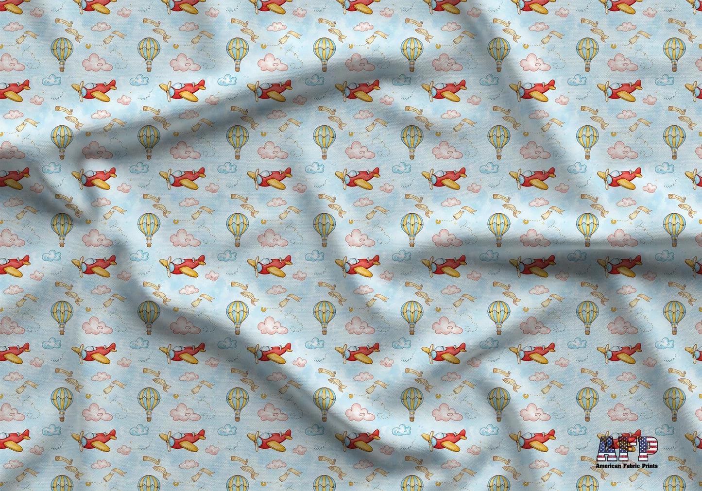 Red Plane Fabric - Shop now at American Fabric Prints