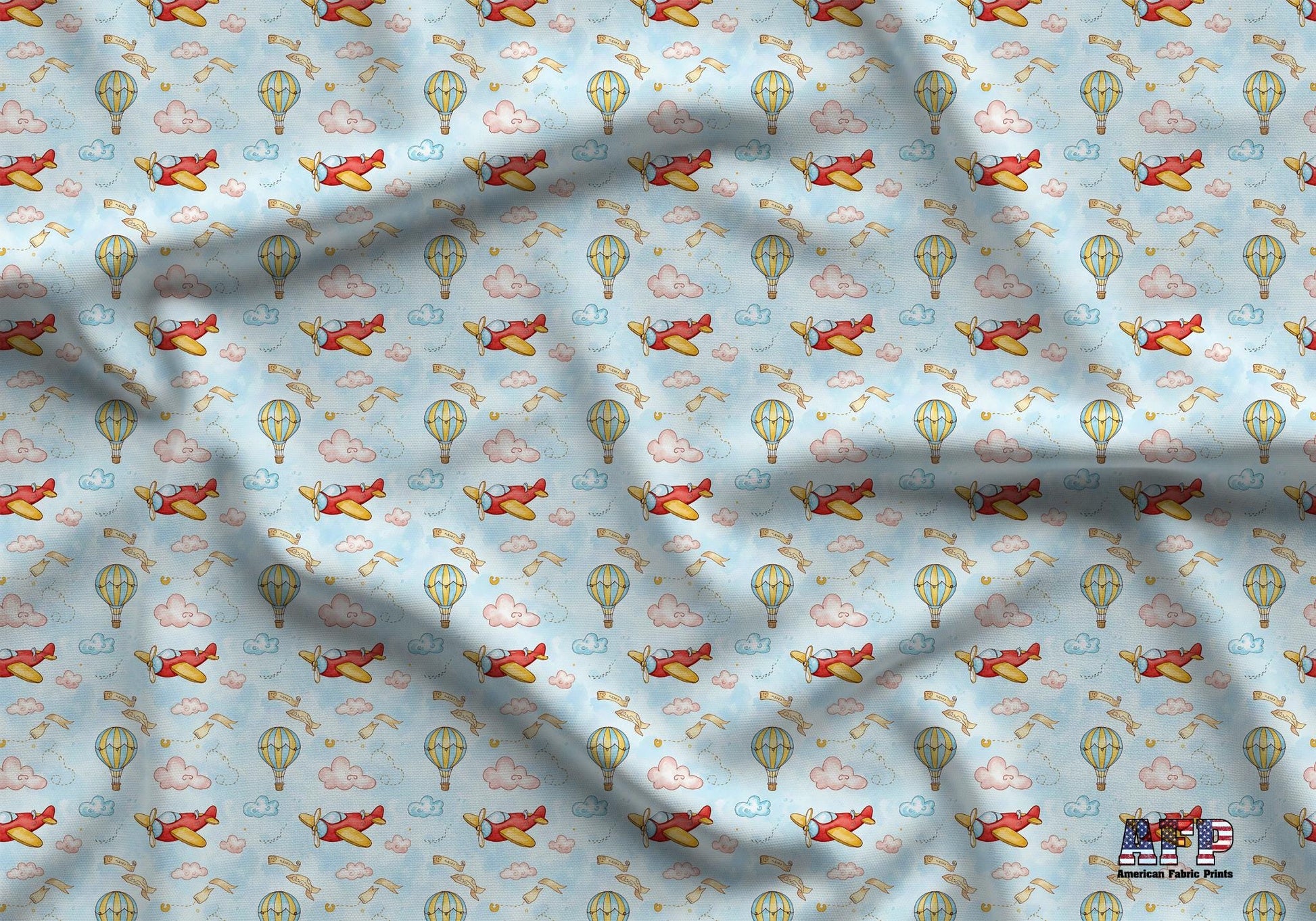 Red Plane Fabric - Shop now at American Fabric Prints