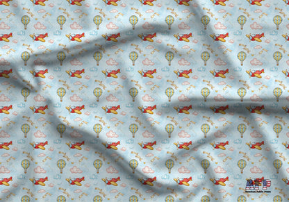 Red Plane Fabric - Shop now at American Fabric Prints