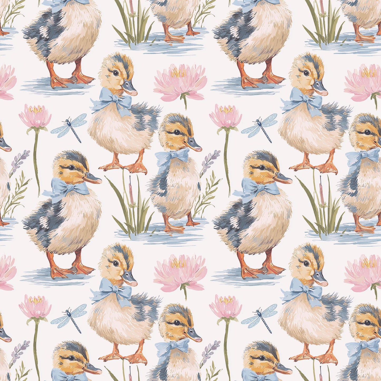 Preppy Boy Ducklings Fabric - Shop now at American Fabric Prints