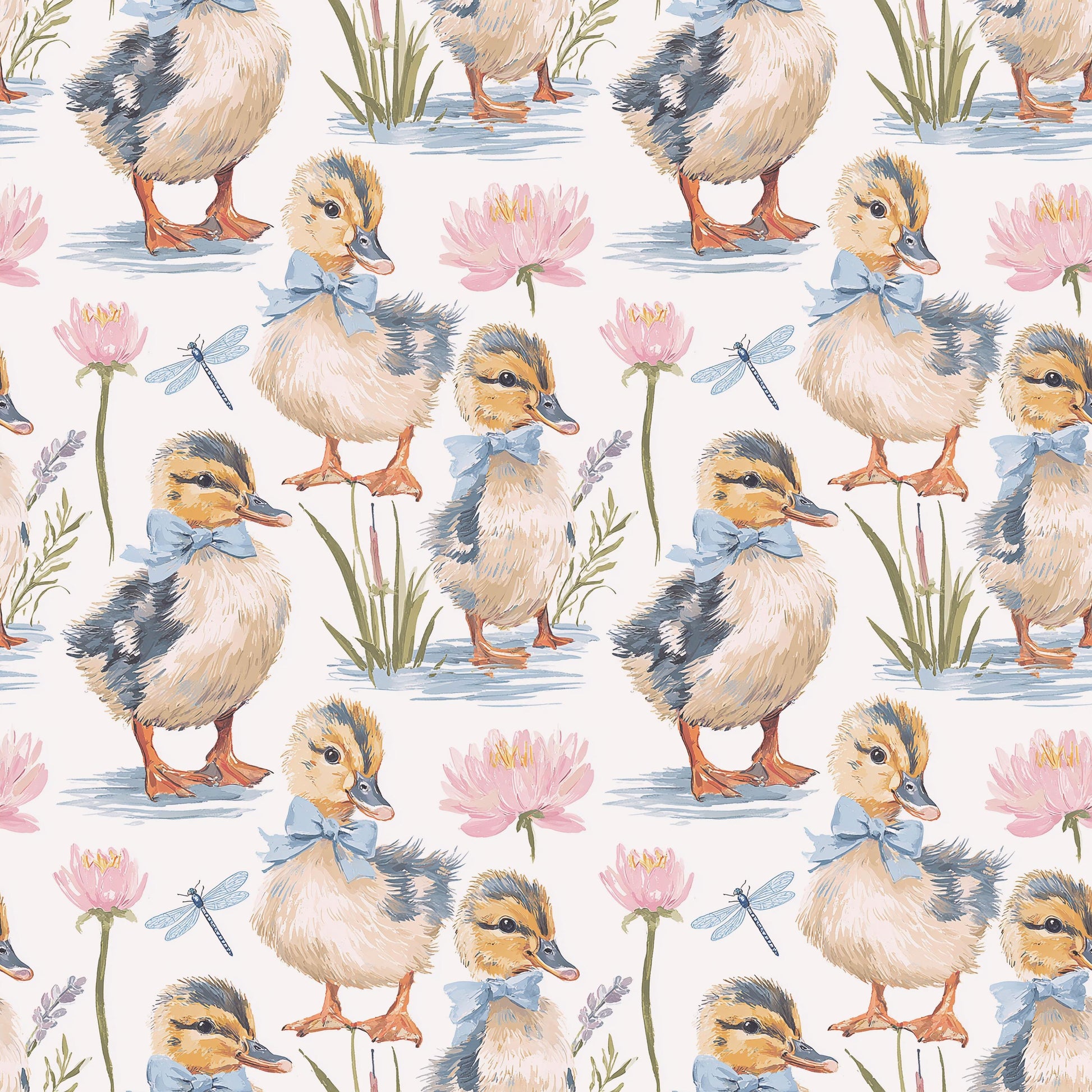 Preppy Boy Ducklings Fabric - Shop now at American Fabric Prints