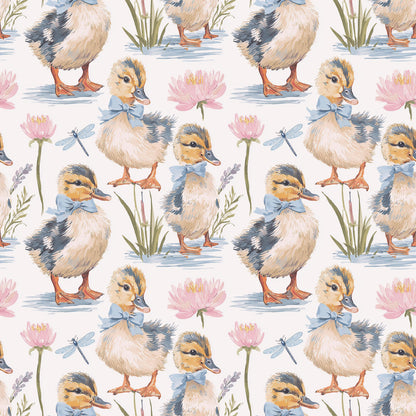 Preppy Boy Ducklings Fabric - Shop now at American Fabric Prints