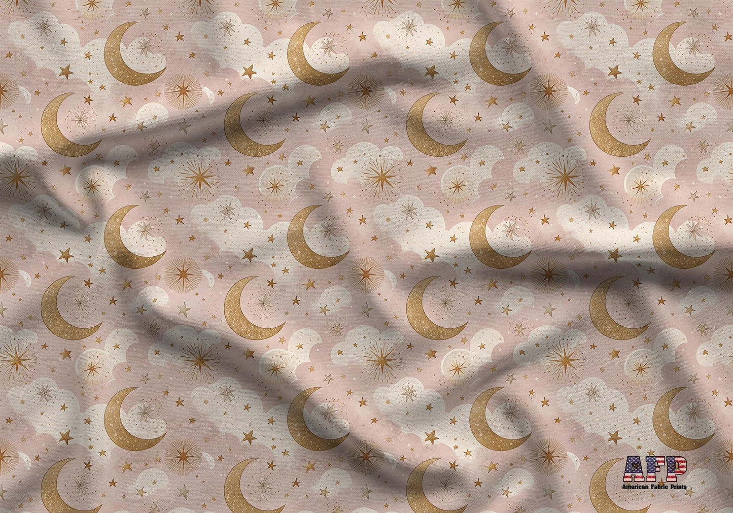 Blush Night Sky Fabric - Shop now at American Fabric Prints