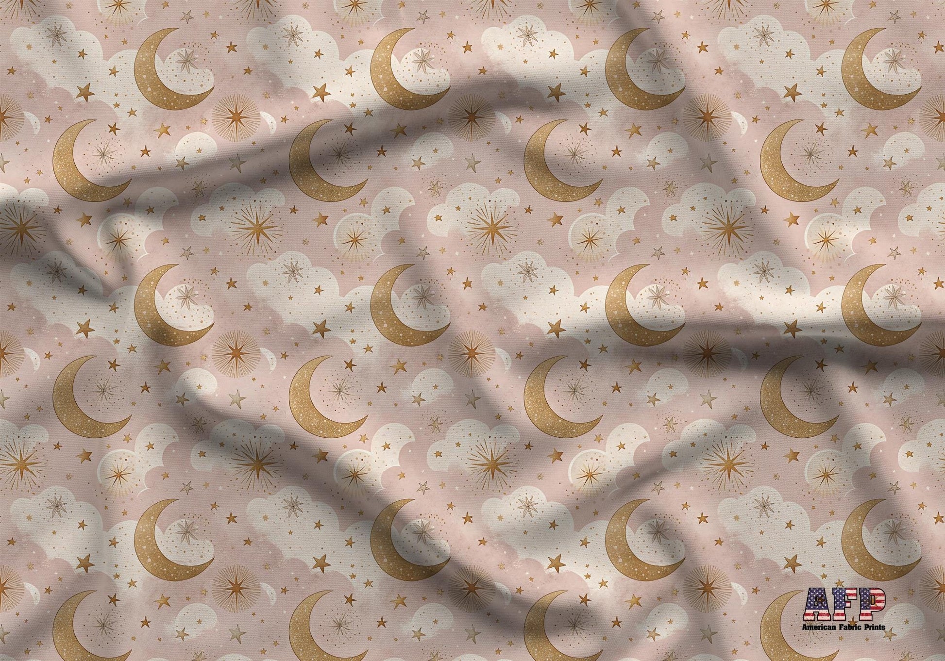 Blush Night Sky Fabric - Shop now at American Fabric Prints
