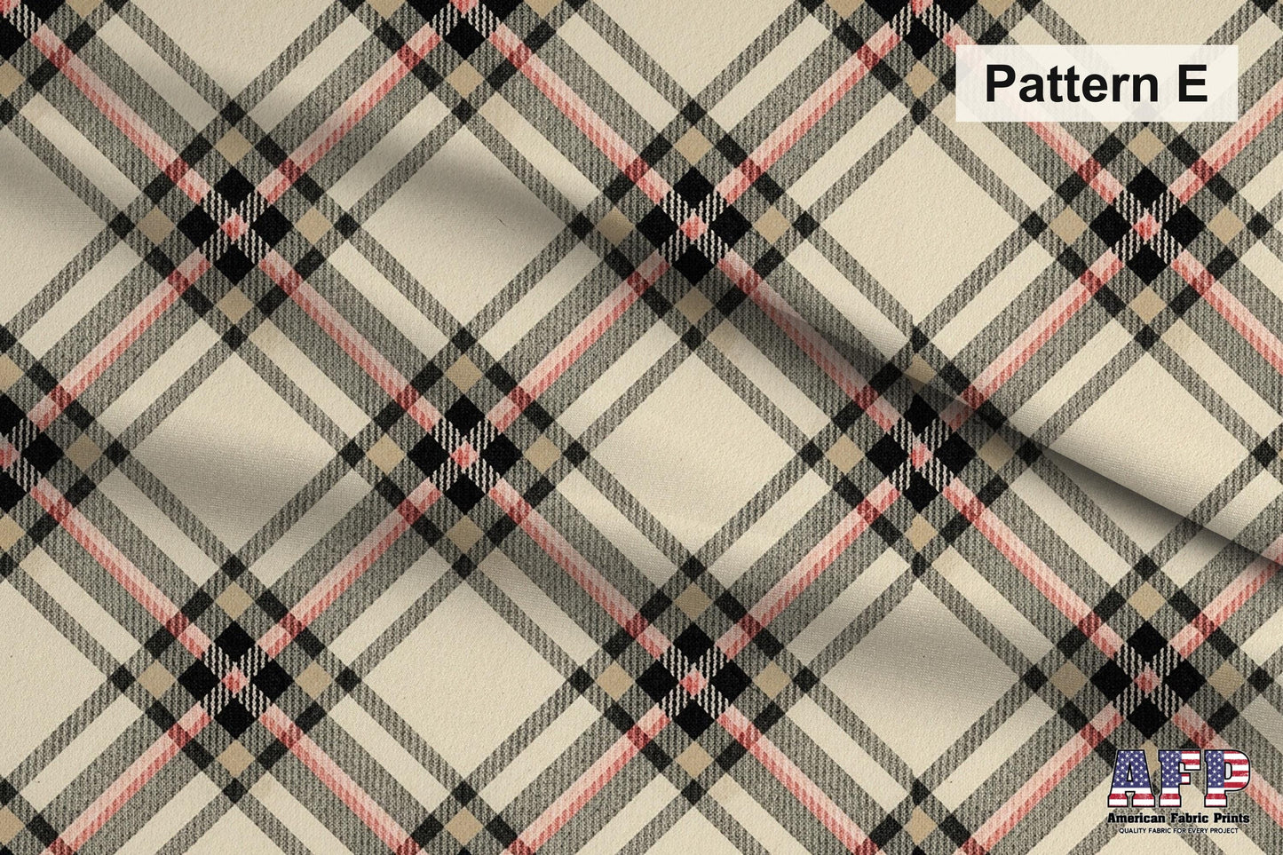 Beige Plaid Fabric Bundle Set - Shop now at American Fabric Prints