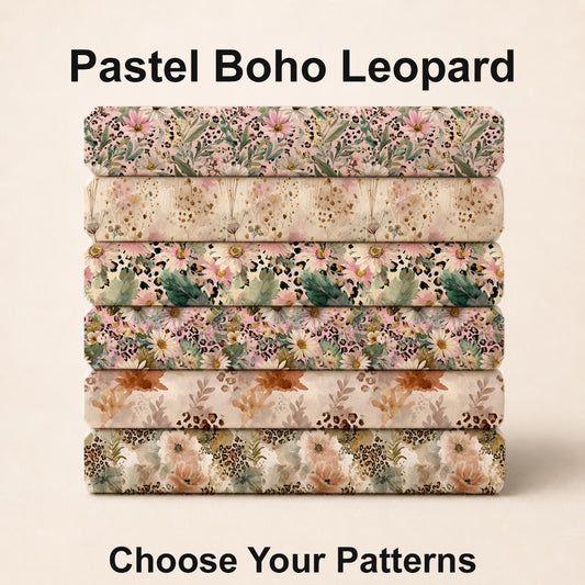 Pastel Boho Leopard Fabric Bundle Set - Shop now at American Fabric Prints