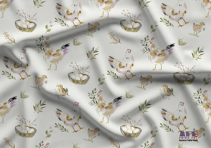 Chicken Life Fabric - Shop now at American Fabric Prints