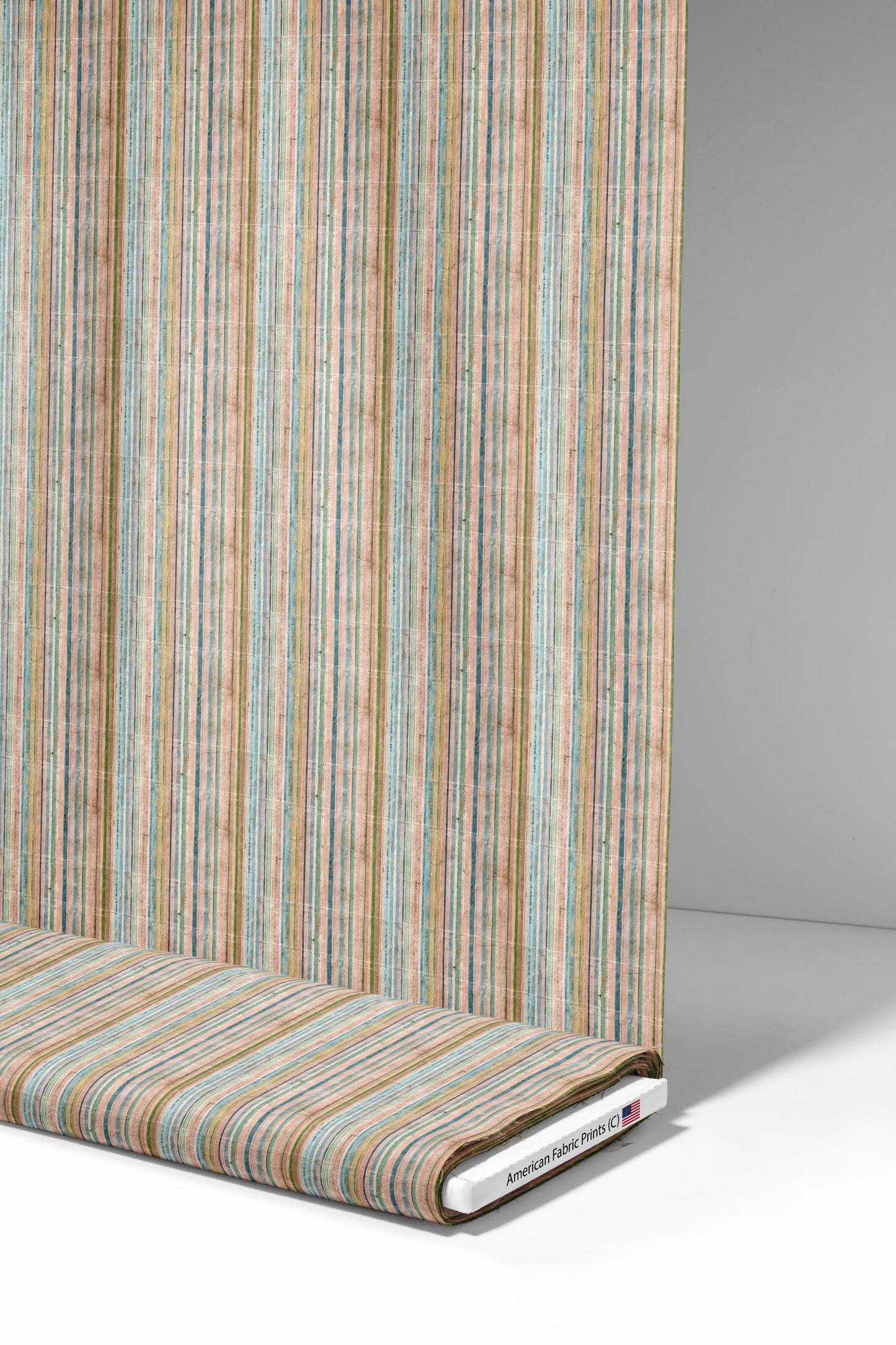 Pastel Grunge Stripes Fabric - Shop now at American Fabric Prints