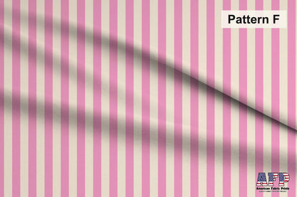 Stripes Fabric Set # 2. Choose Your Patterns. Pattern F Shown. Shop now at American Fabric Prints.