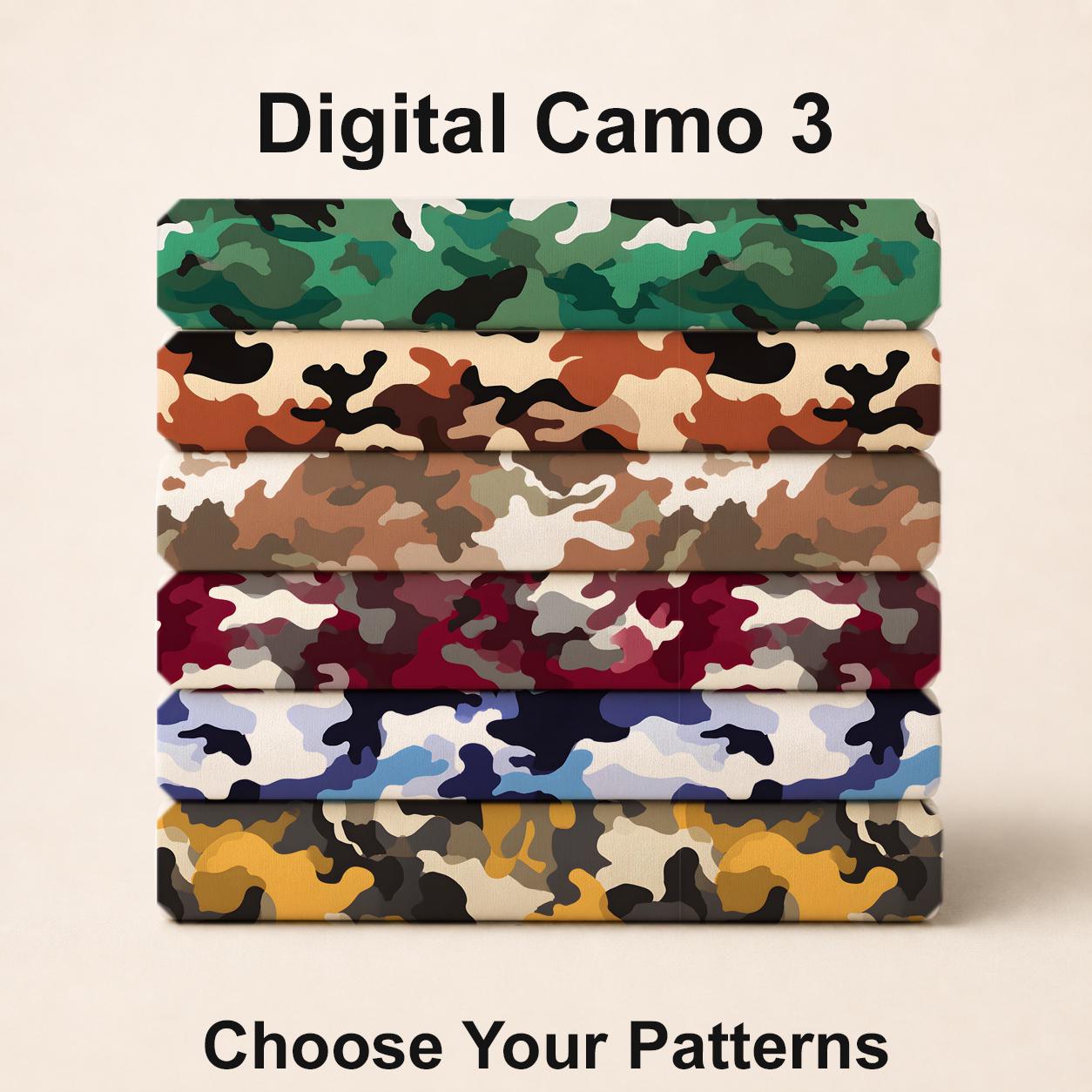 Digital Camouflage Fabric Set 3. Choose Your Patterns. Shop now at American Fabric Prints.