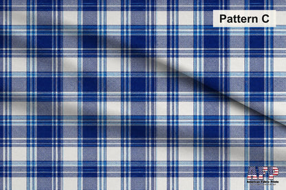 Azure Plaid 2 Fabric Bundle Set - Shop now at American Fabric Prints