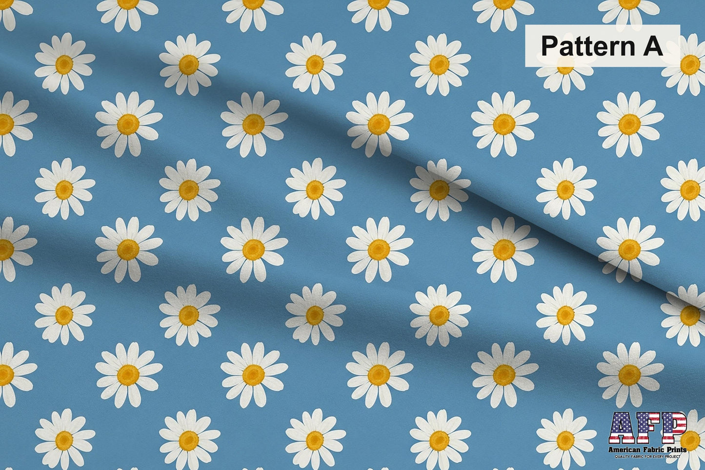 Blue and Orange Daisies Fabric Bundle Set - Shop now at American Fabric Prints