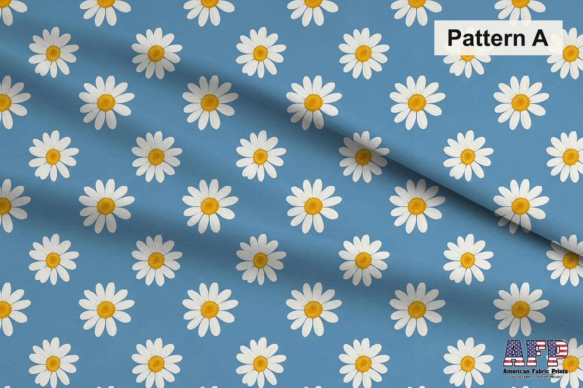 Blue and Orange Daisies Fabric Bundle Set - Shop now at American Fabric Prints