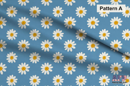 Blue and Orange Daisies Fabric Bundle Set - Shop now at American Fabric Prints