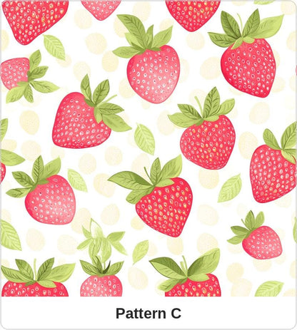 Strawberry Coordinate Fabric | Strawberry Cotton Fabric | Summer Themed Quilt Fabric | Strawberries | Made in USA | American Fabric Prints