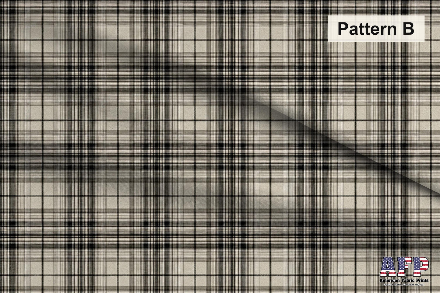 Beige Plaid 4 Fabric Bundle Set - Shop now at American Fabric Prints