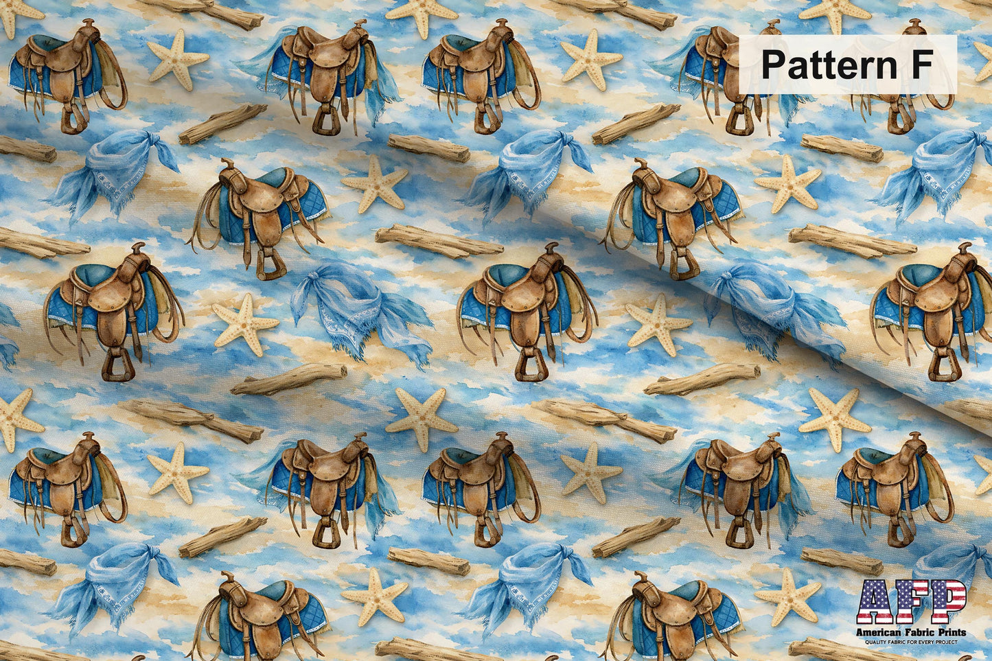 Blue Coastal Cowgirl 2 Fabric Bundle Set - Shop now at American Fabric Prints