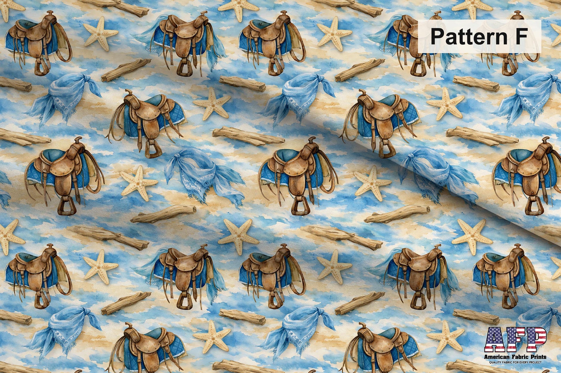 Blue Coastal Cowgirl 2 Fabric Bundle Set - Shop now at American Fabric Prints