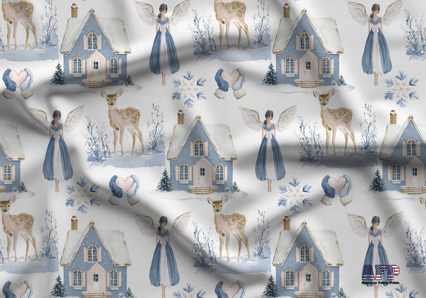Blue Winter Fabric - Shop now at American Fabric Prints
