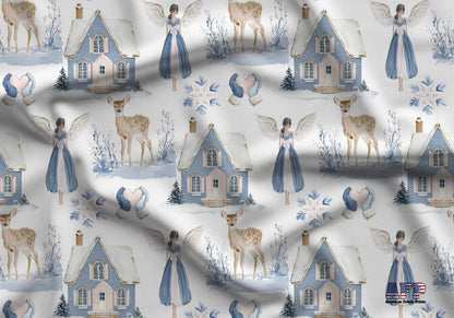 Blue Winter Fabric - Shop now at American Fabric Prints