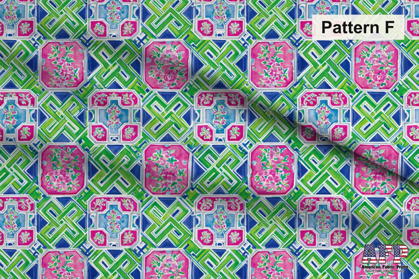 Pink Chinoiserie Mahjong 2 Fabric Bundle Set - Shop now at American Fabric Prints