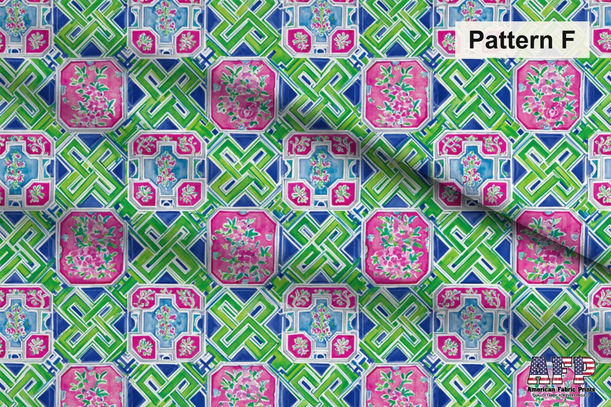 Pink Chinoiserie Mahjong 2 Fabric Bundle Set - Shop now at American Fabric Prints