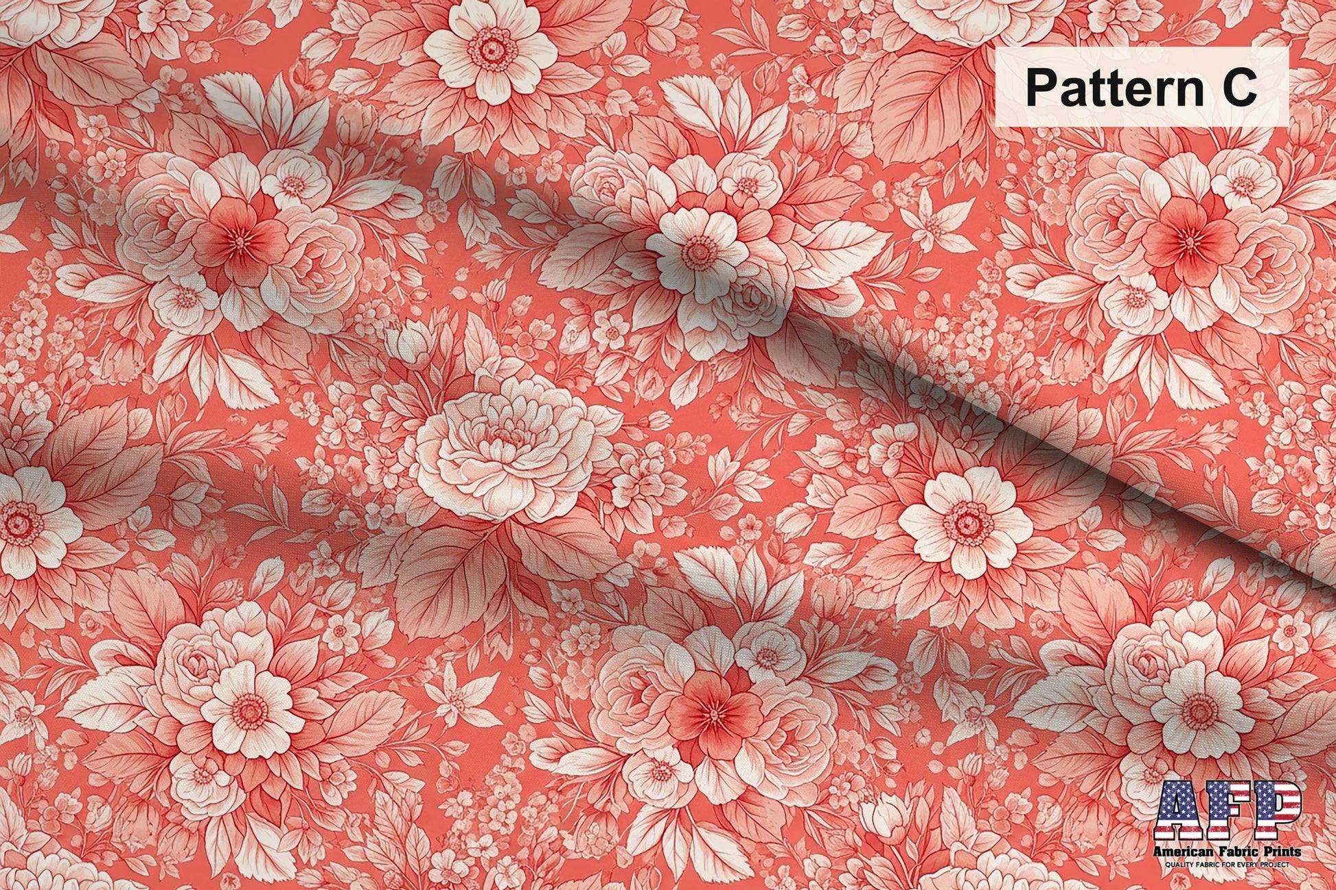 Coral Floral Fabric Bundle Set - Shop now at American Fabric Prints