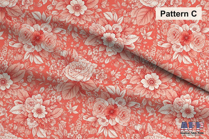 Coral Floral Fabric Bundle Set - Shop now at American Fabric Prints