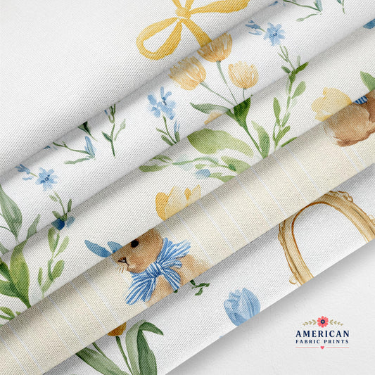 Yellow Bunny Fabric Bundle Set - Shop now at American Fabric Prints
