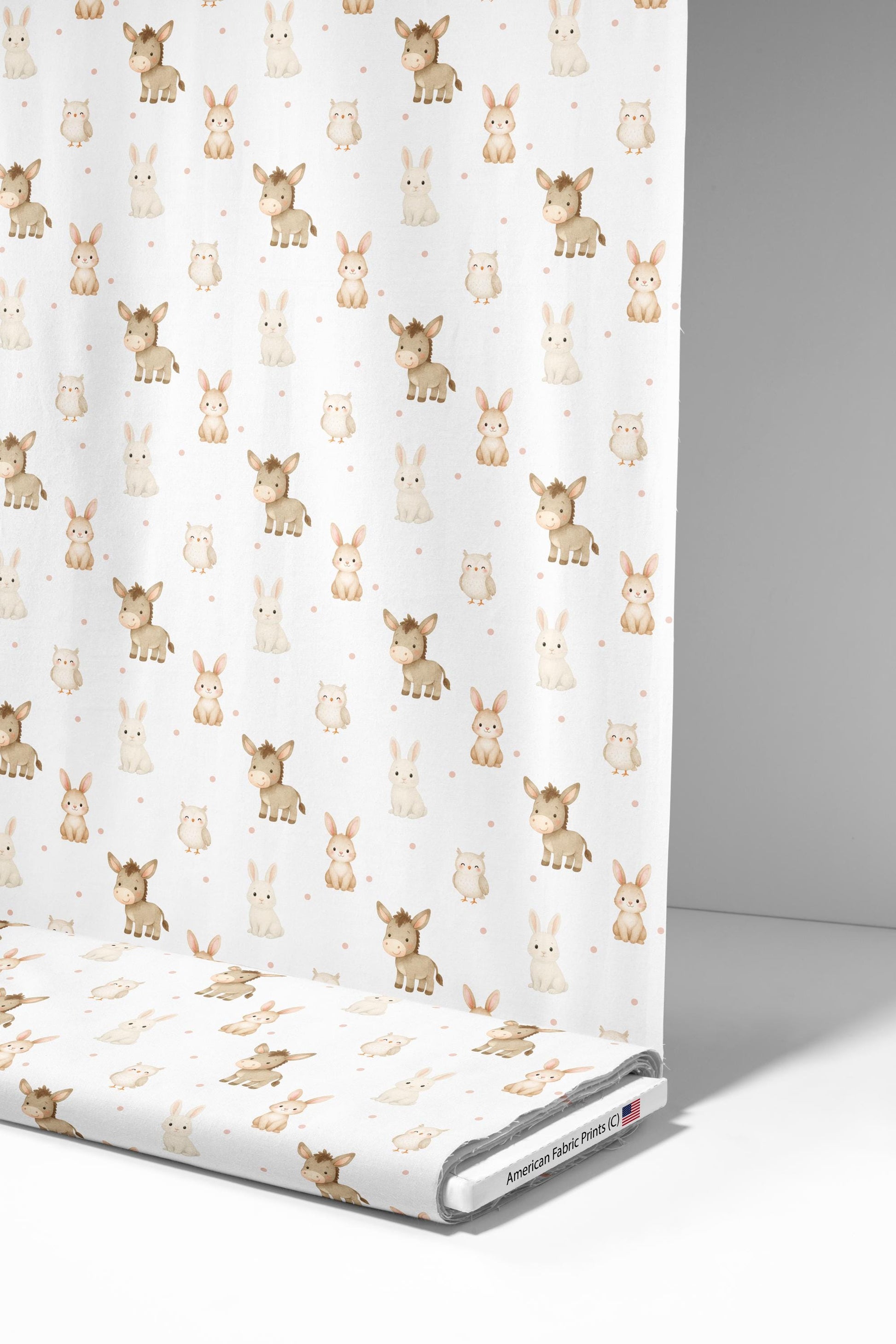 Little Farm Animals Fabric - Shop now at American Fabric Prints