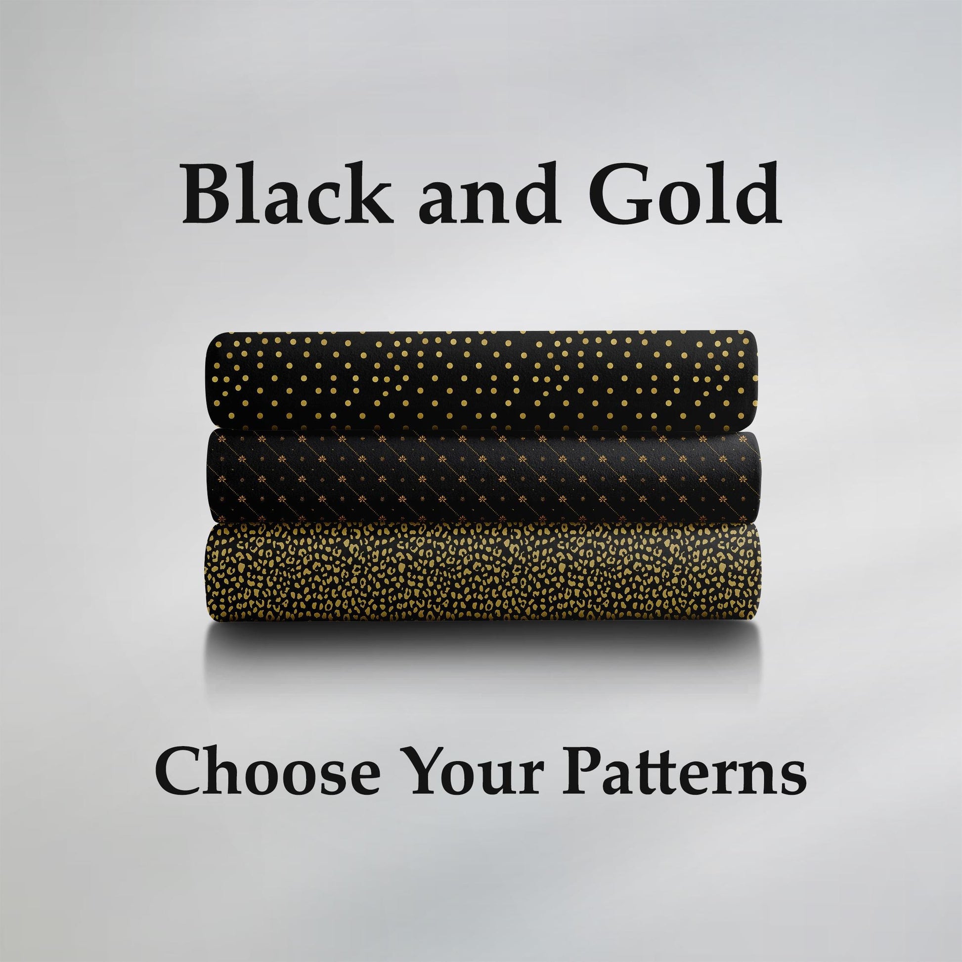 Black and Gold Fabric Bundle Set - Shop now at American Fabric Prints