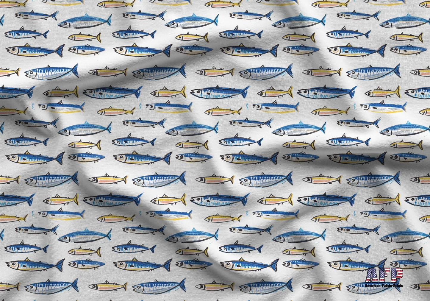 Doodle Coastal Vibes Fabric - Shop now at American Fabric Prints