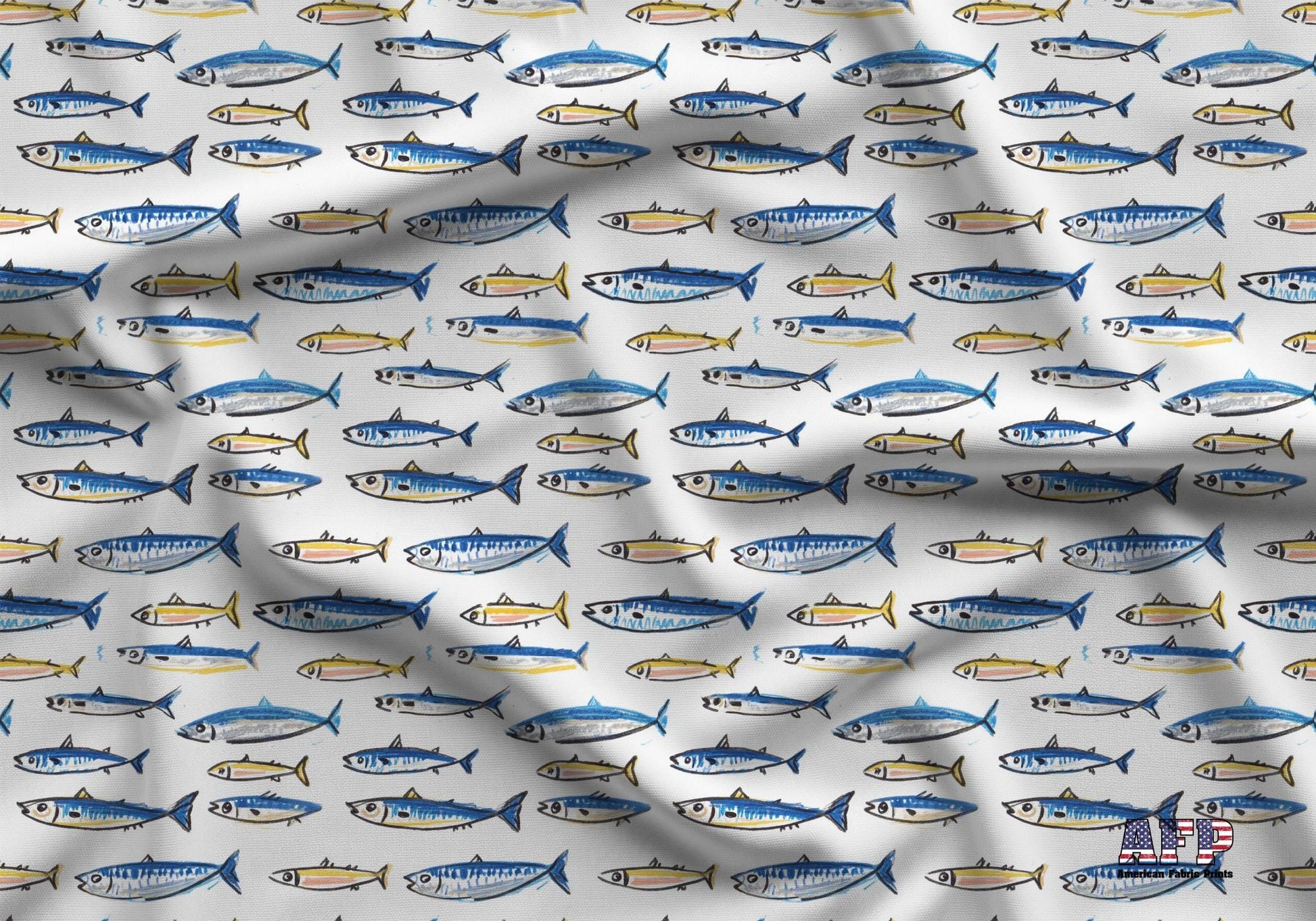Doodle Coastal Vibes Fabric - Shop now at American Fabric Prints