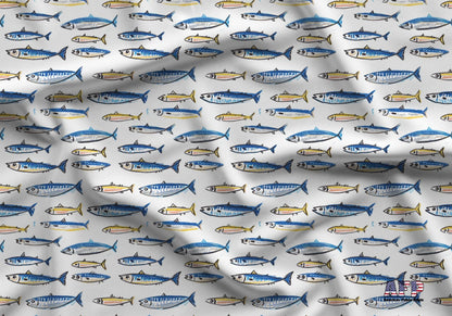 Doodle Coastal Vibes Fabric - Shop now at American Fabric Prints